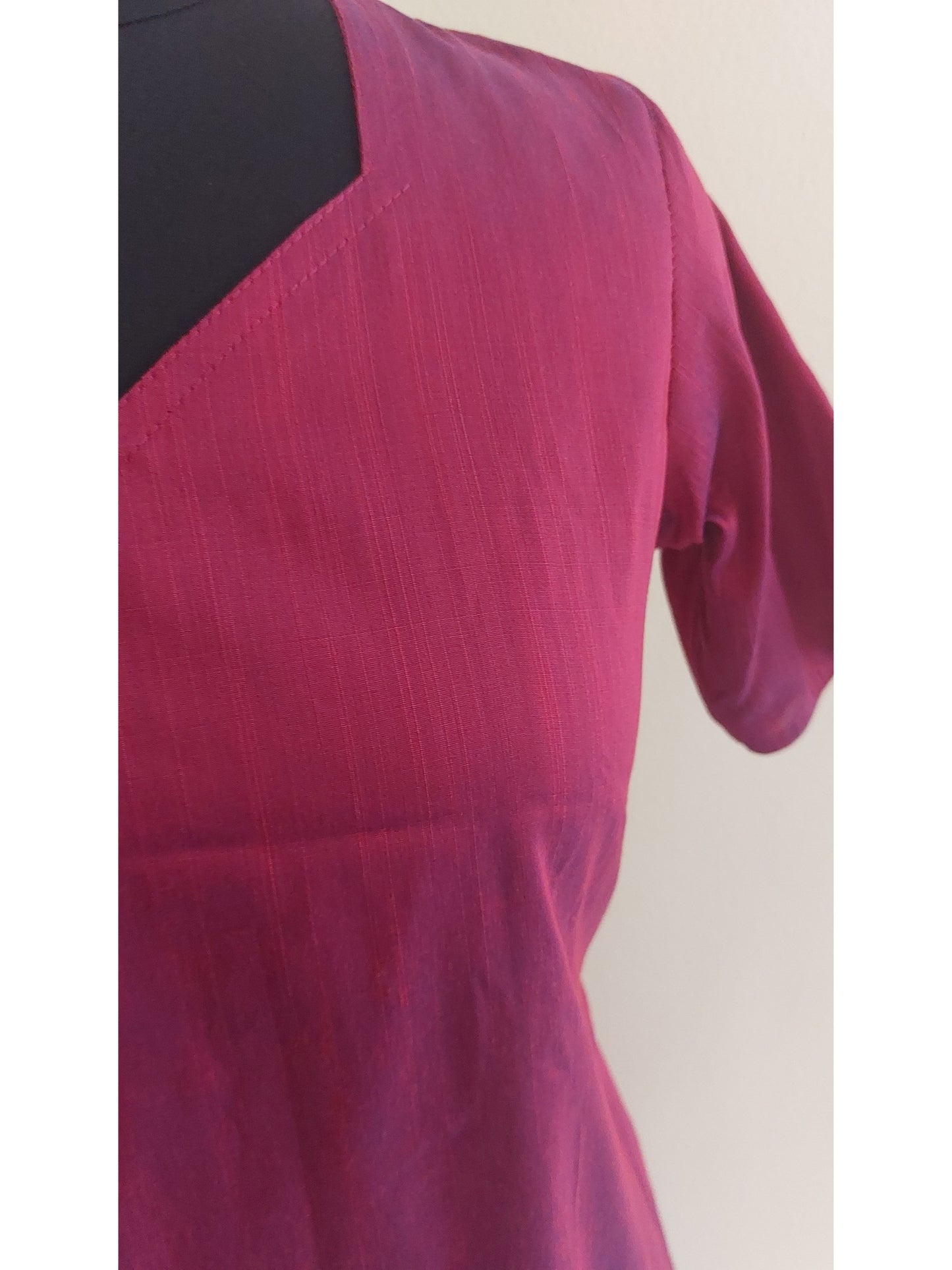 Pink Silk Aline Dress