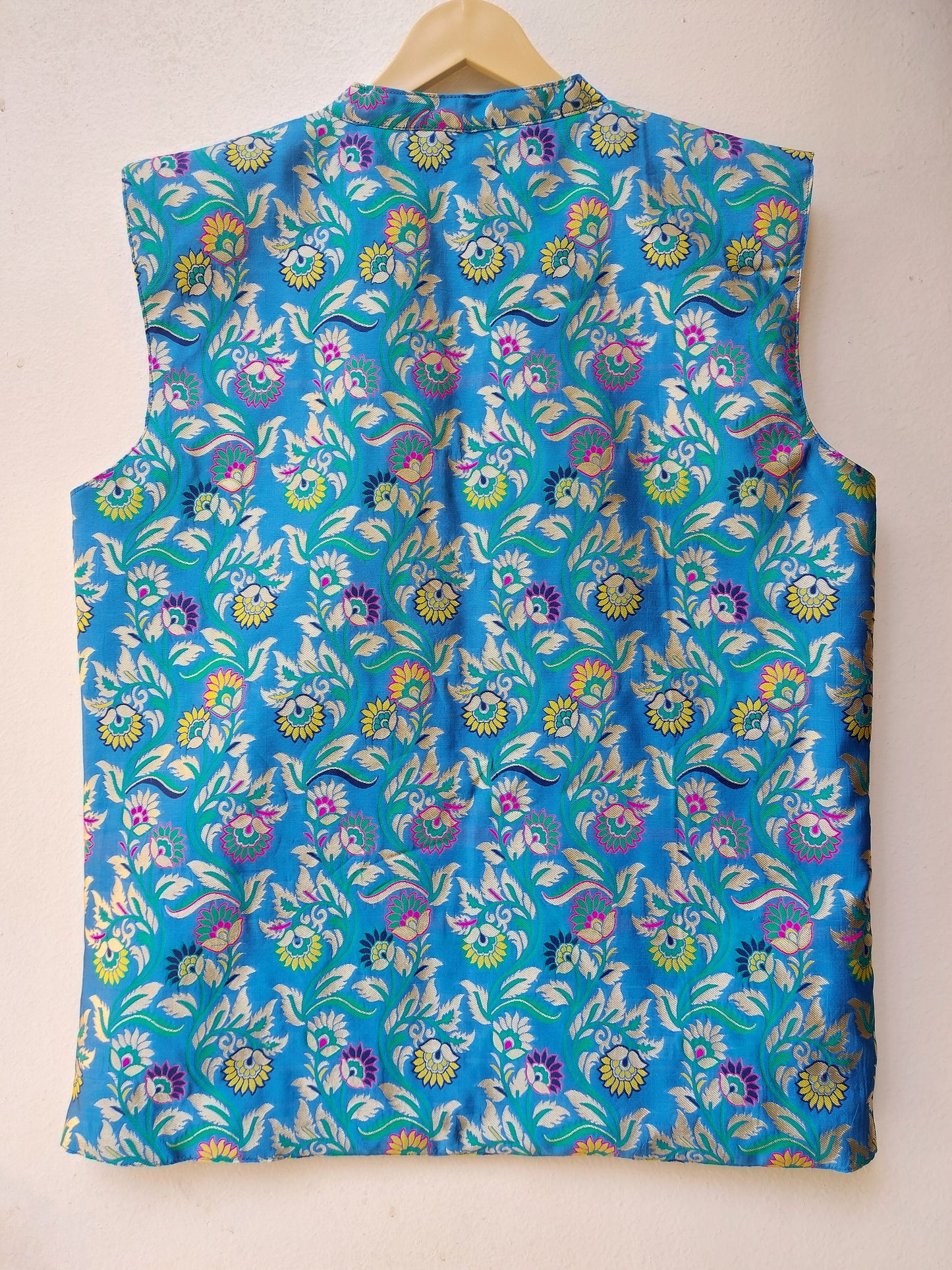 Blue Paithani Modi Jacket