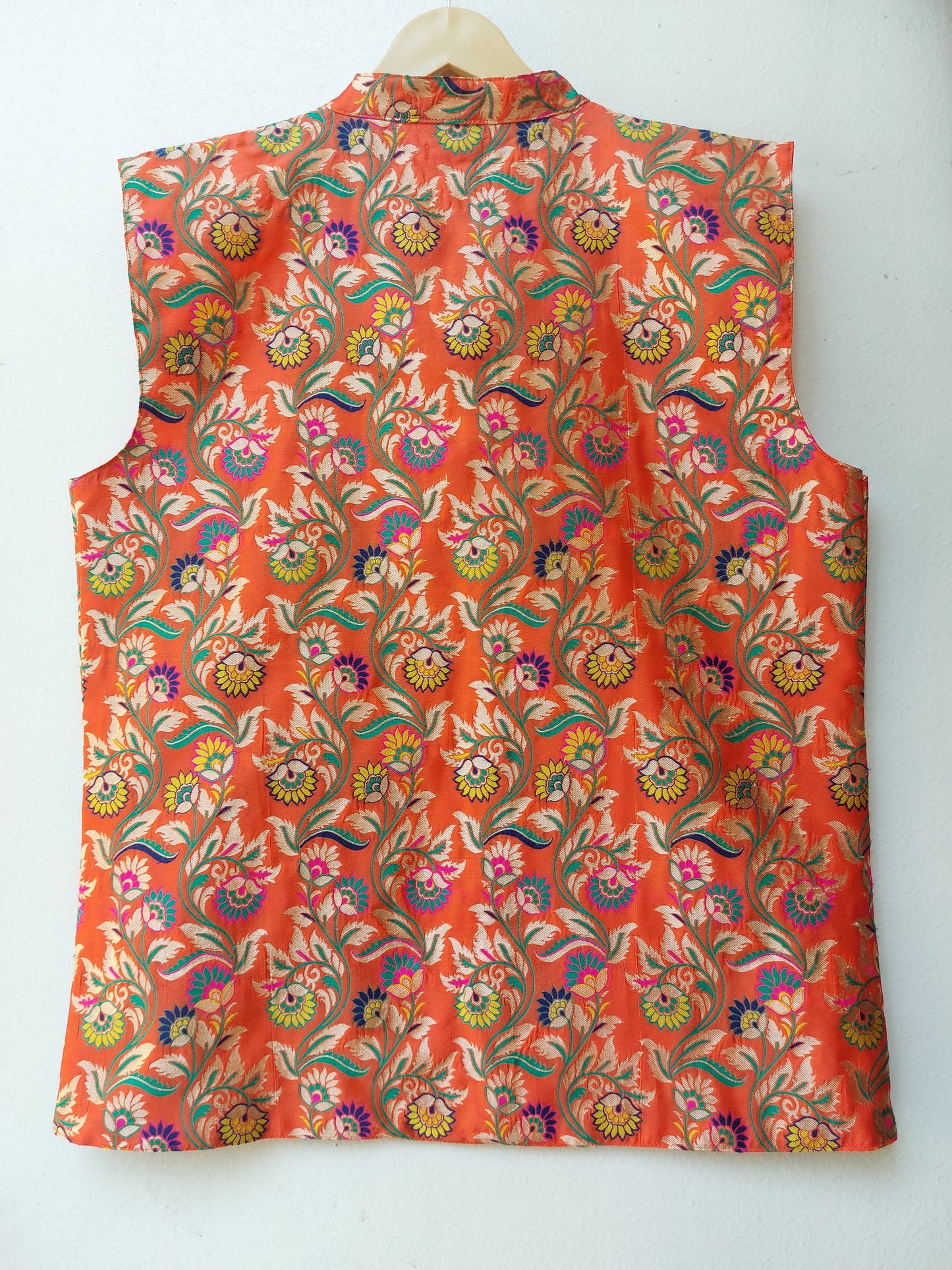 Orange Paithani Modi Jacket