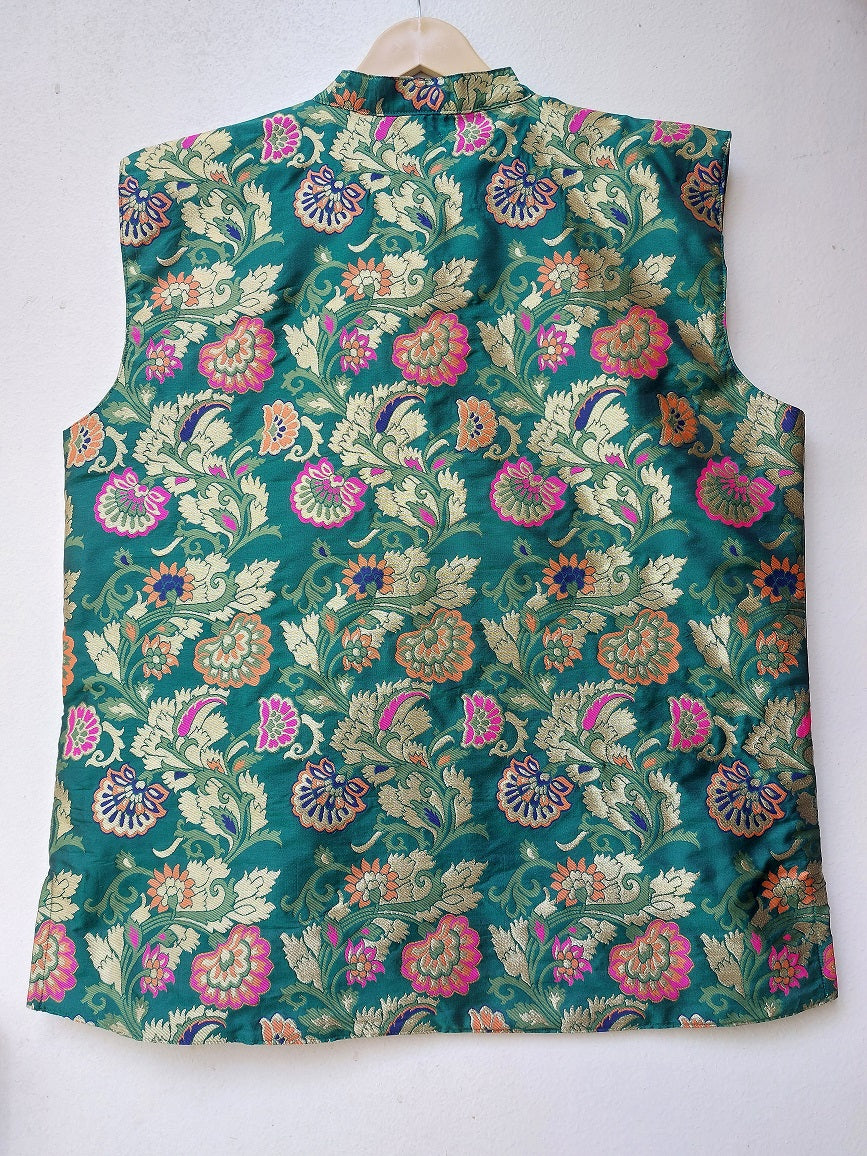 Green Paithani Modi Jacket