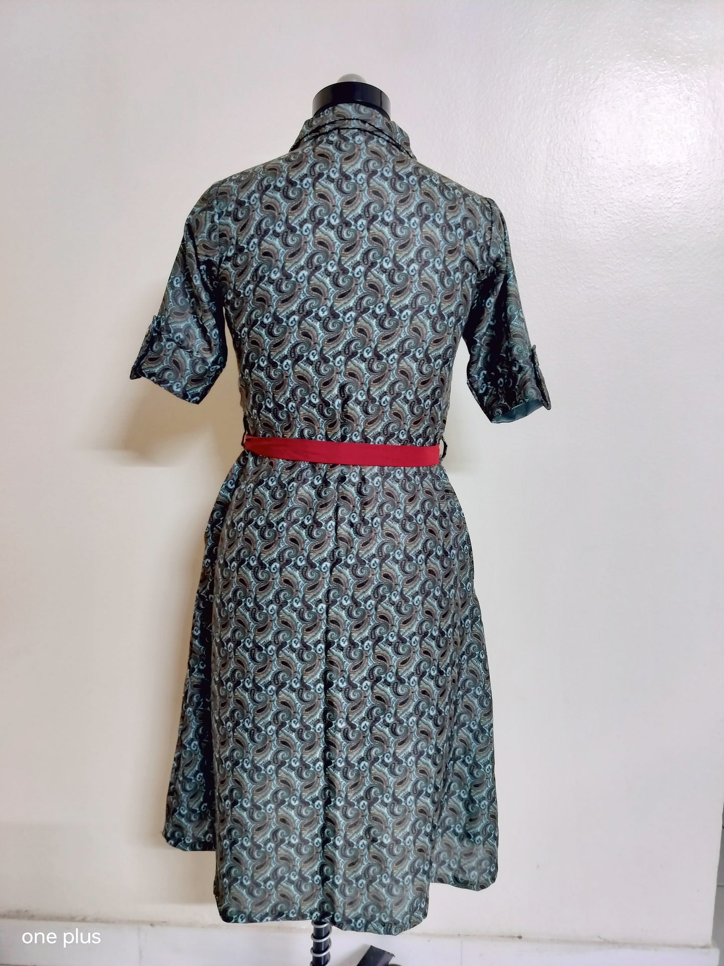 Green Aline Shrug Dress