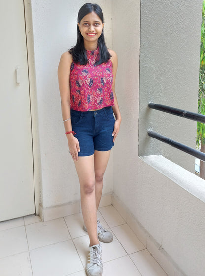 Pink Floral Croptop