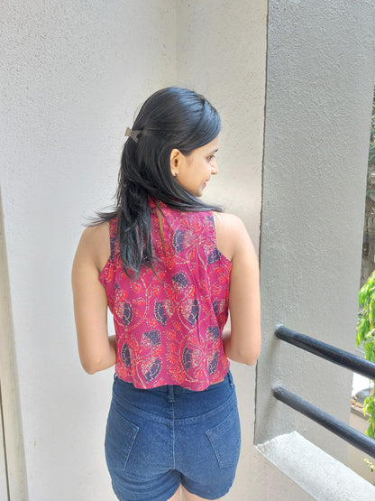 Pink Floral Croptop