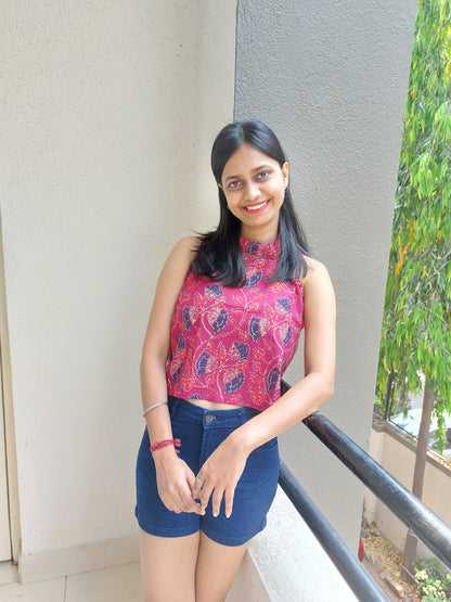 Pink Floral Croptop