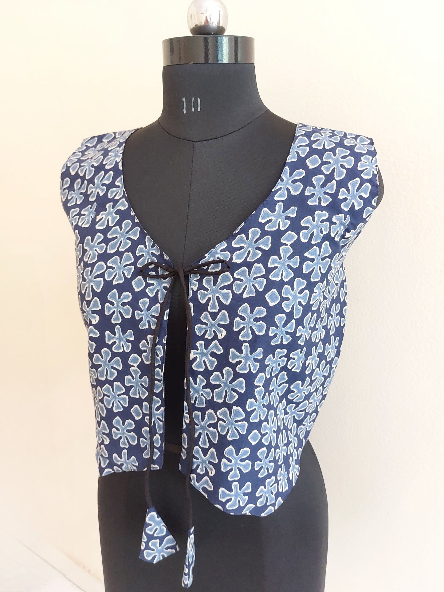 Blue Floral Printed Koti