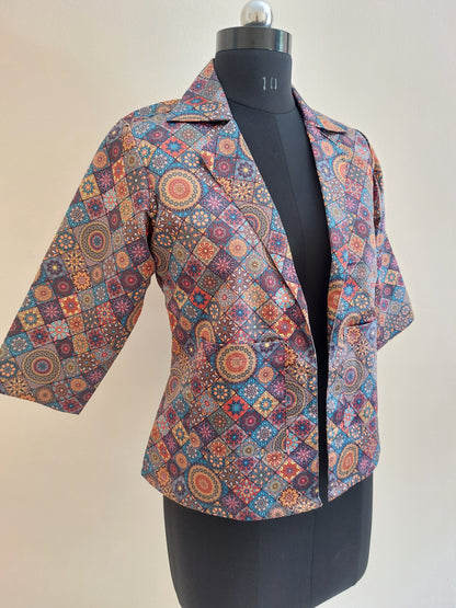 Blue Digital Printed Jacket