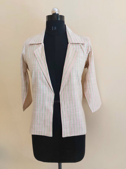 Pink Green Collar Jacket