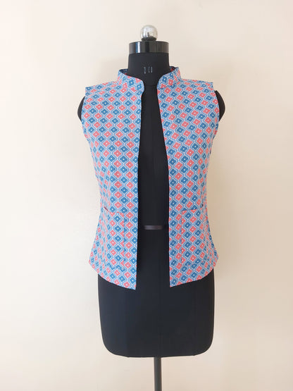 Blue Geometric Modi Jacket