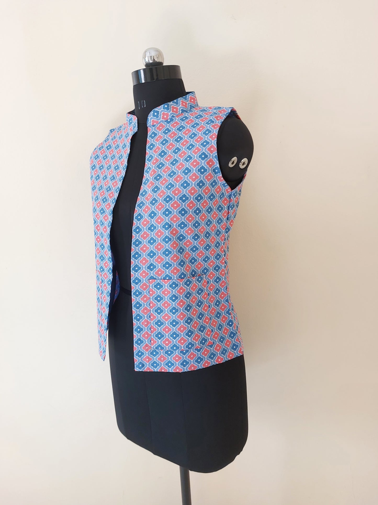 Blue Geometric Modi Jacket