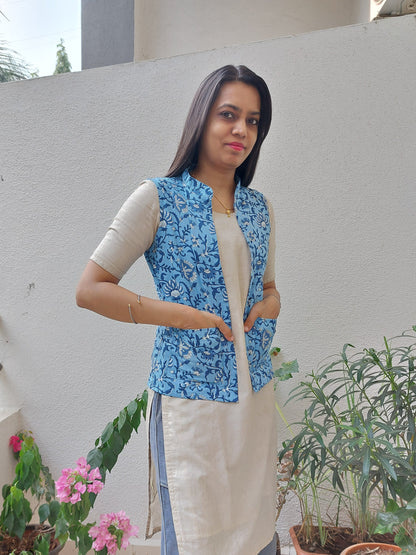 Blue Floral Modi Jacket