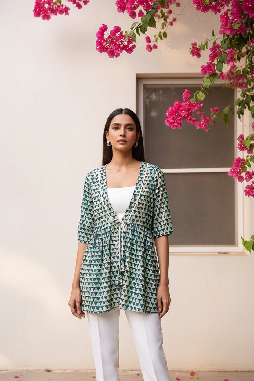Green Peplum Jacket
