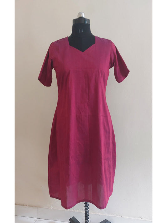 Pink Silk Aline Dress