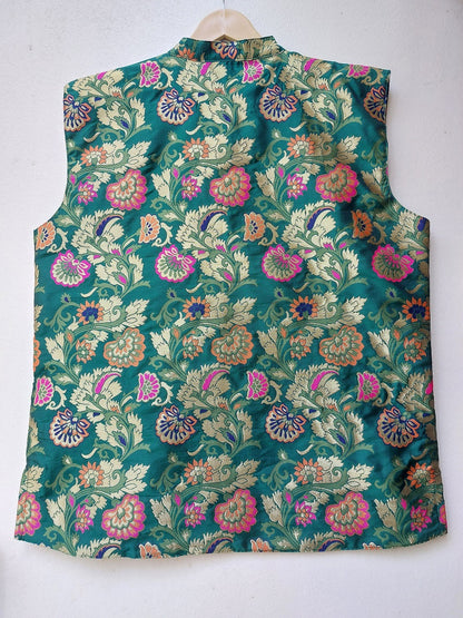 Green Paithani Modi Jacket