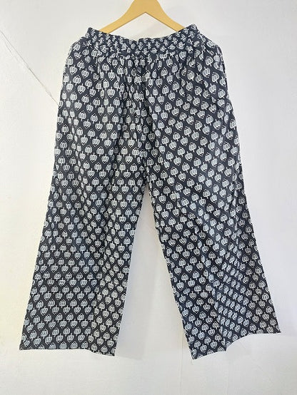 Black Lotus Cotton Palazzo