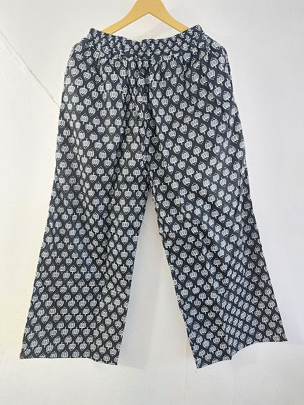 Black Lotus Cotton Palazzo