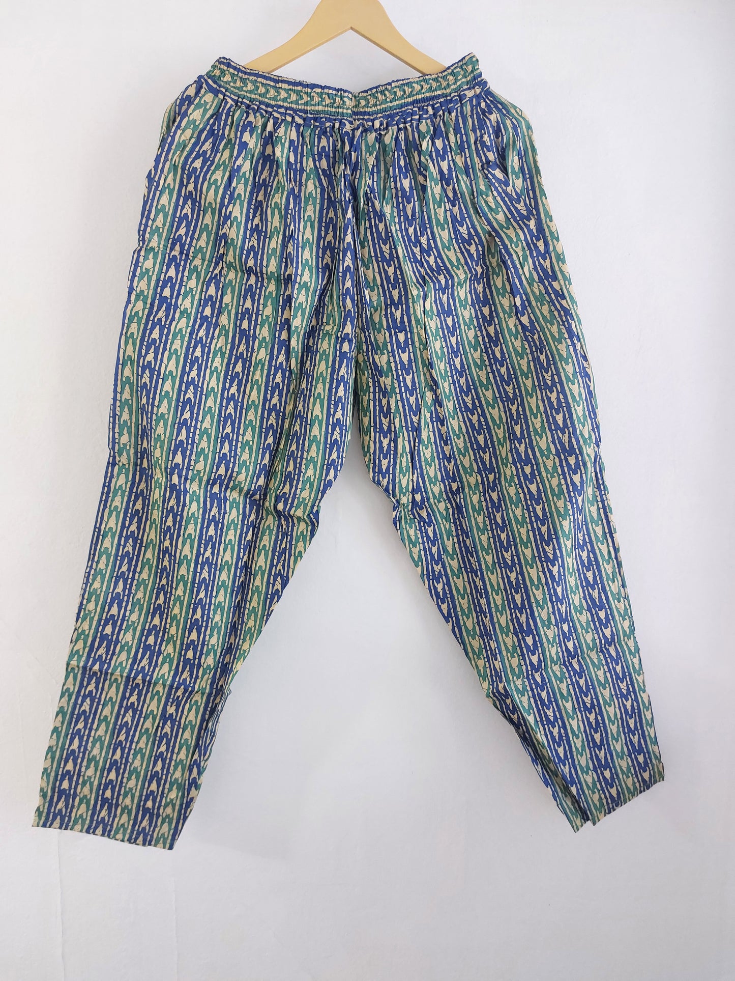 Green Cotton Straight Pants