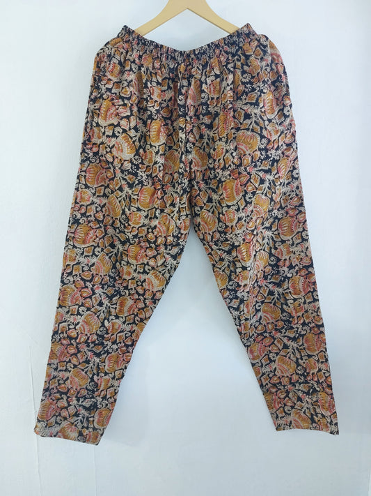 Black Kalamkari Straight Pants