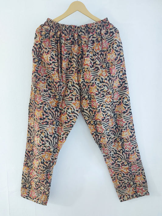 Black Kalamkari Straight Pants