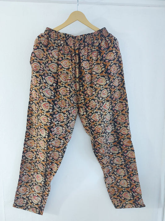 Black Kalamkari Straight Pants