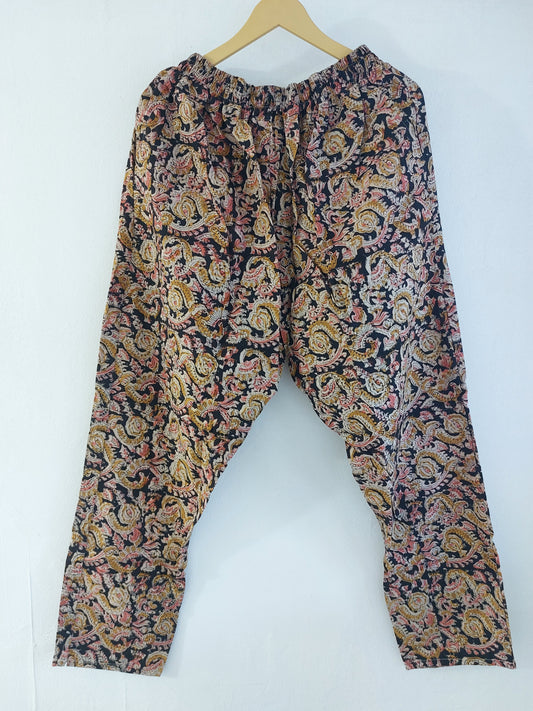 Black Kalamkari Straight Pants