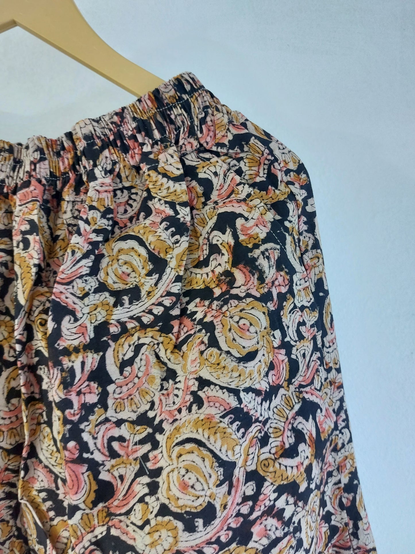 Black Kalamkari Straight Pants