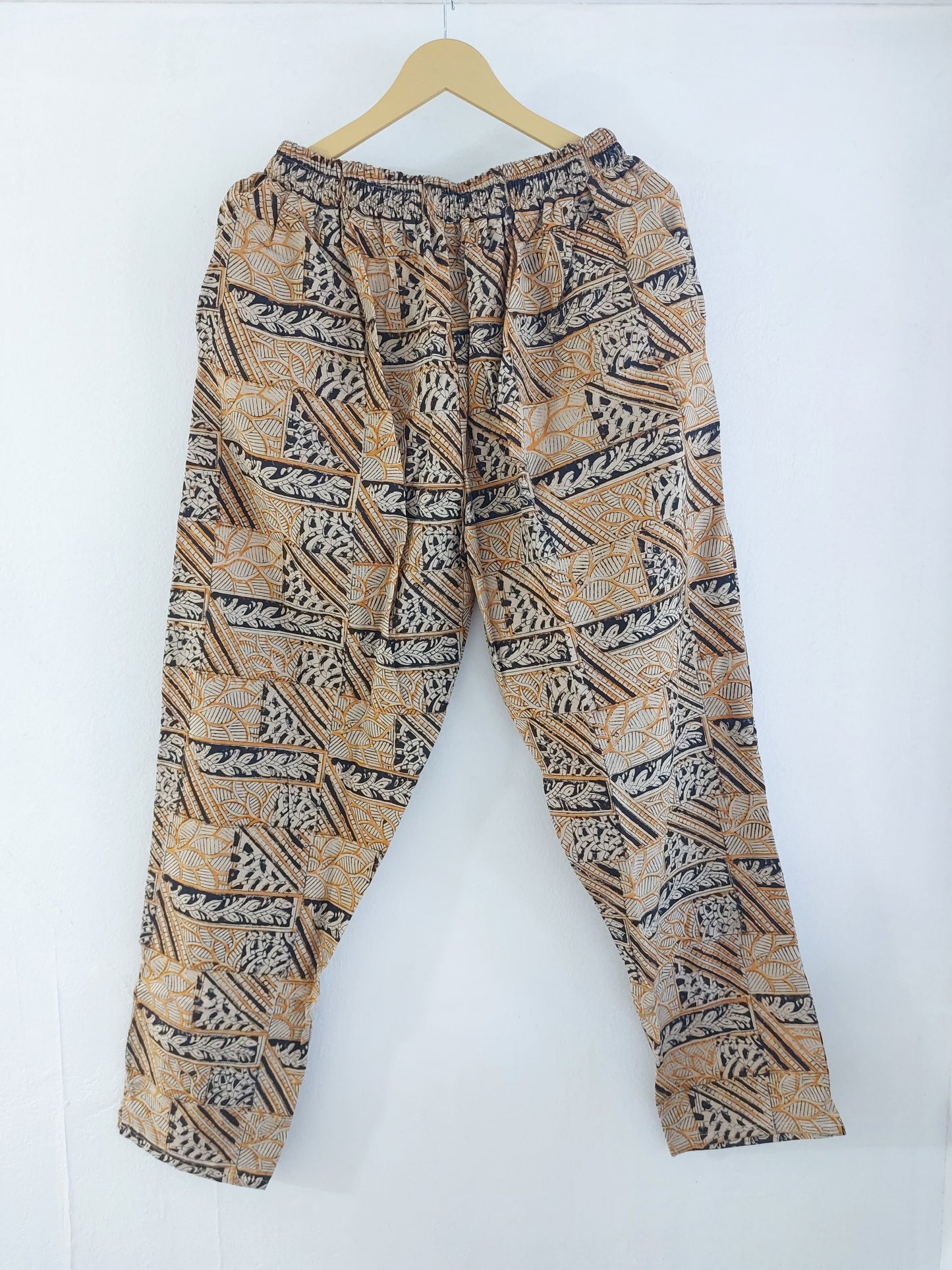 Yellow Kalamkari Straight Pants