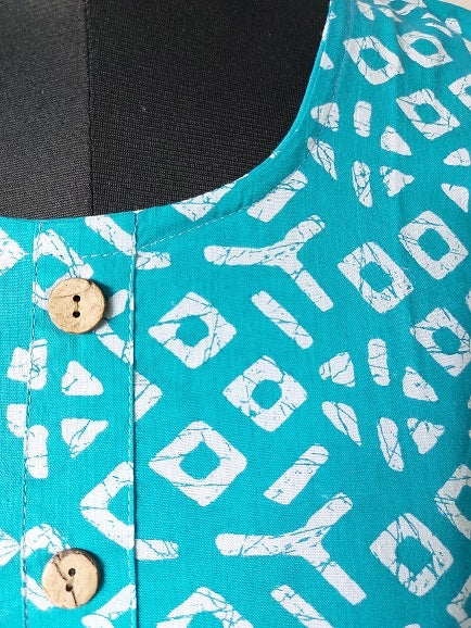 Blue Batik Short Kurti
