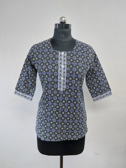 Black Butti Short Kurti
