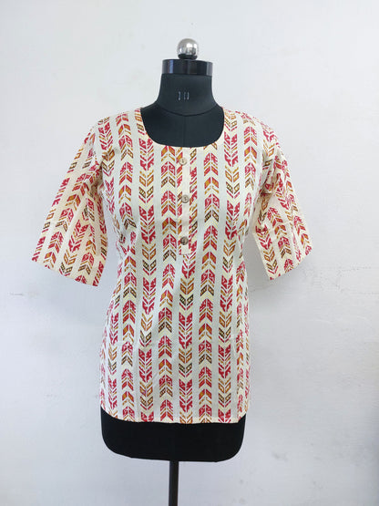 Offwhite Arrow Short Kurti