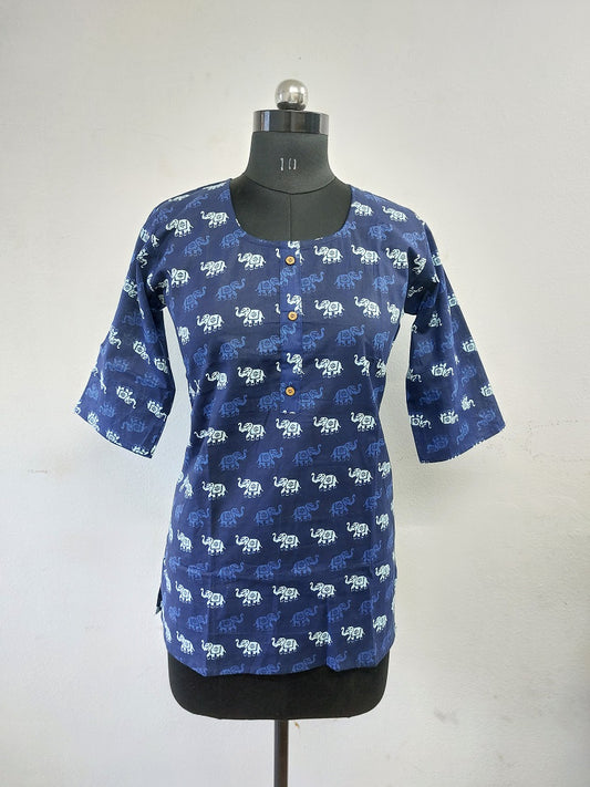 Indigo Animal Short Kurti