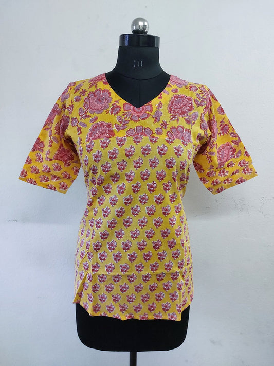 Yellow Butti Short Top