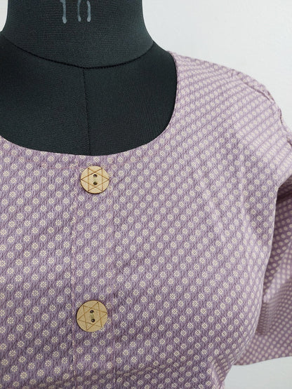 Purple Butti Short Kurti