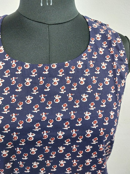 Blue Butti Sleeveless Top