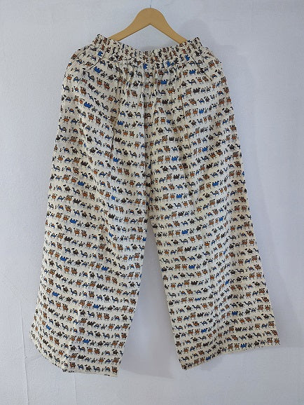 Offwhite Animal Cotton Palazzo