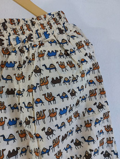 Offwhite Animal Cotton Palazzo