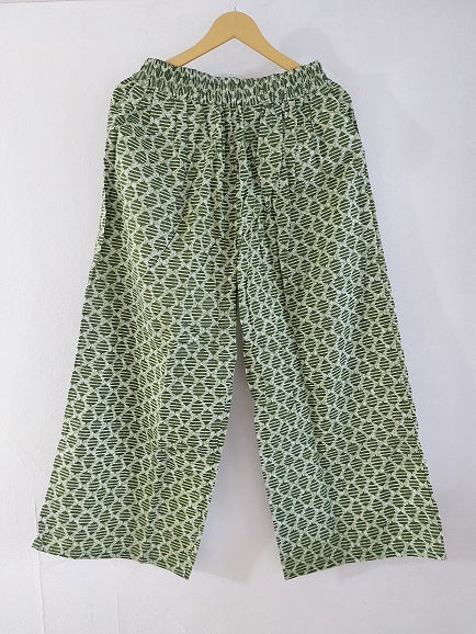 Green Leaf Cotton Palazzo