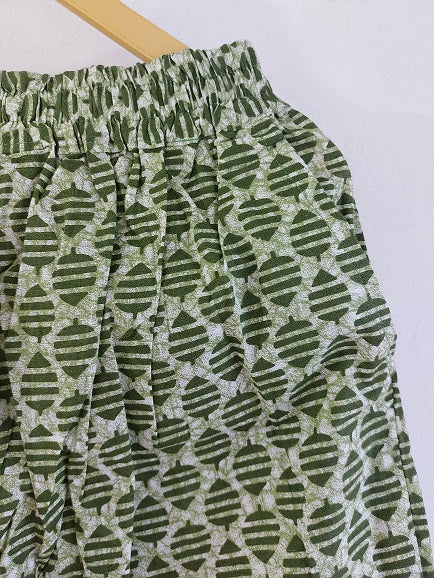 Green Leaf Cotton Palazzo