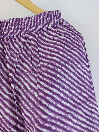 Purple Leheriya Cotton Palazzo
