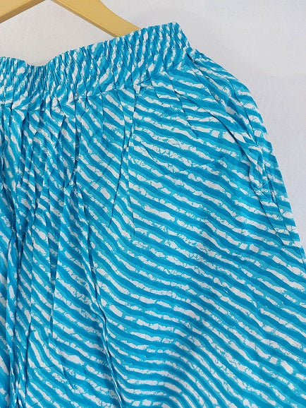 Blue Leheriya Cotton Palazzo