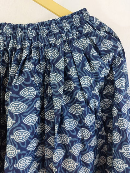 Indigo Leaf Long Skirt