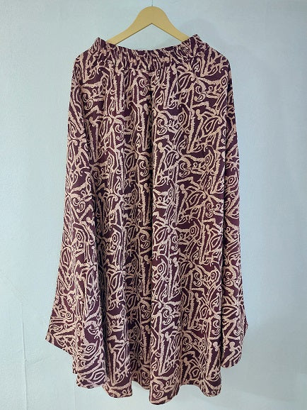 Maroon Batik Long Skirt