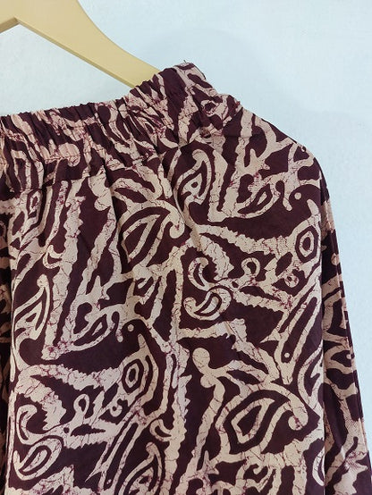 Maroon Batik Long Skirt
