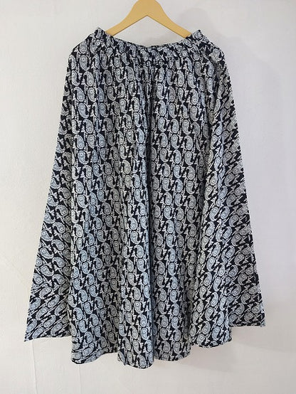 Black Paisely Long Skirt