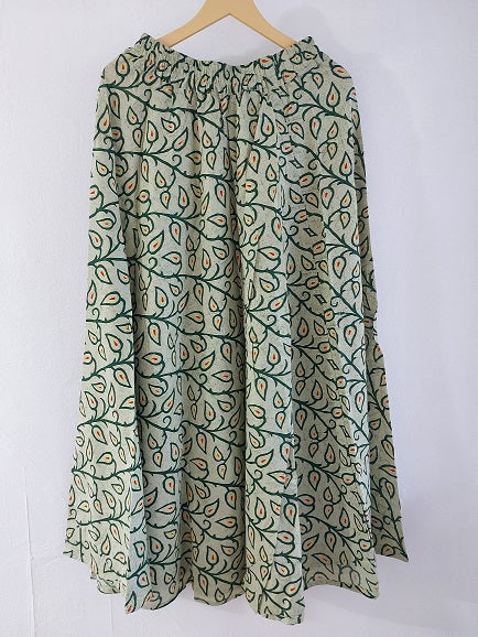 Green Leaf Long Skirt