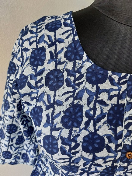 White Floral Midi Dress