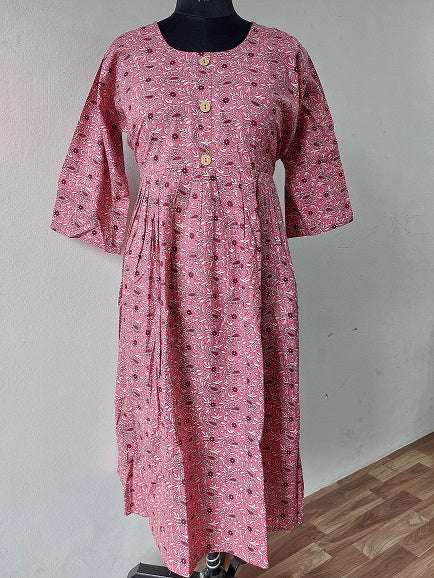 Pink Paisley Midi Dress