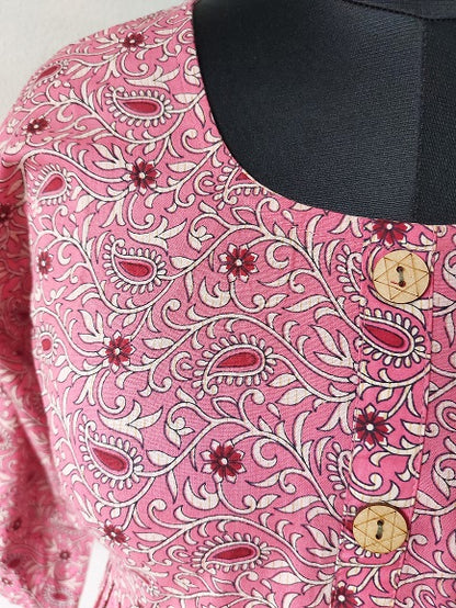 Pink Paisley Midi Dress