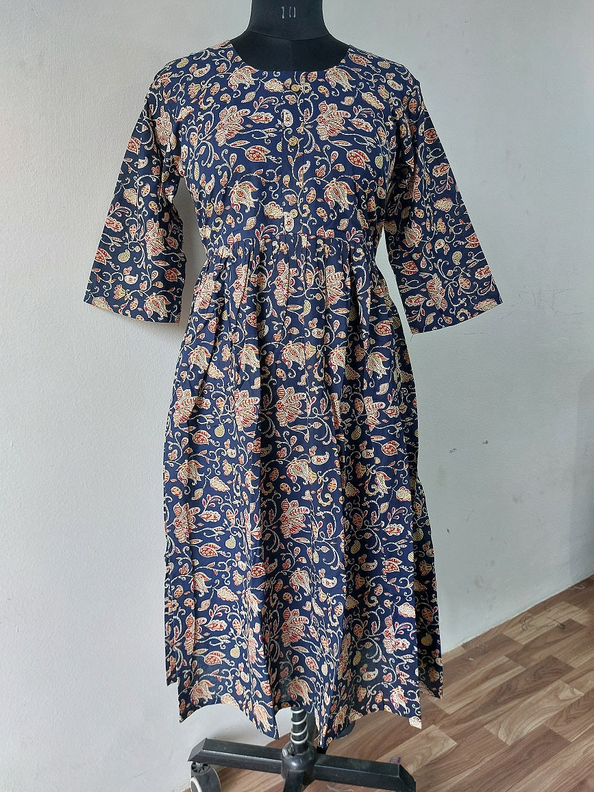 Blue Paisley Midi Dress