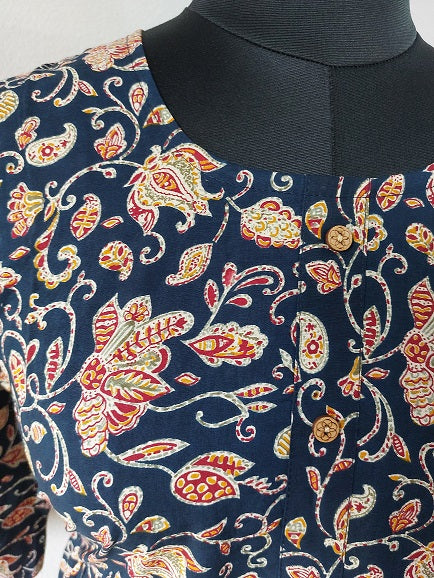 Blue Paisley Midi Dress