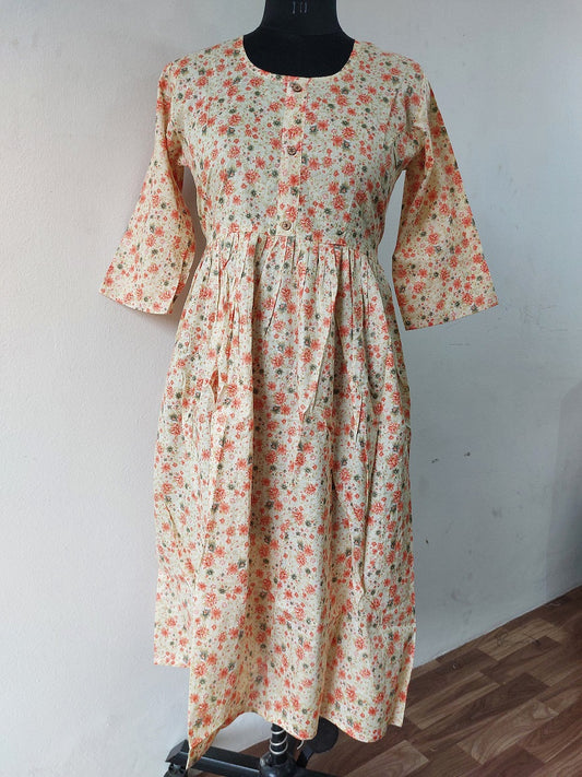 Yellow Blossom Midi Dress